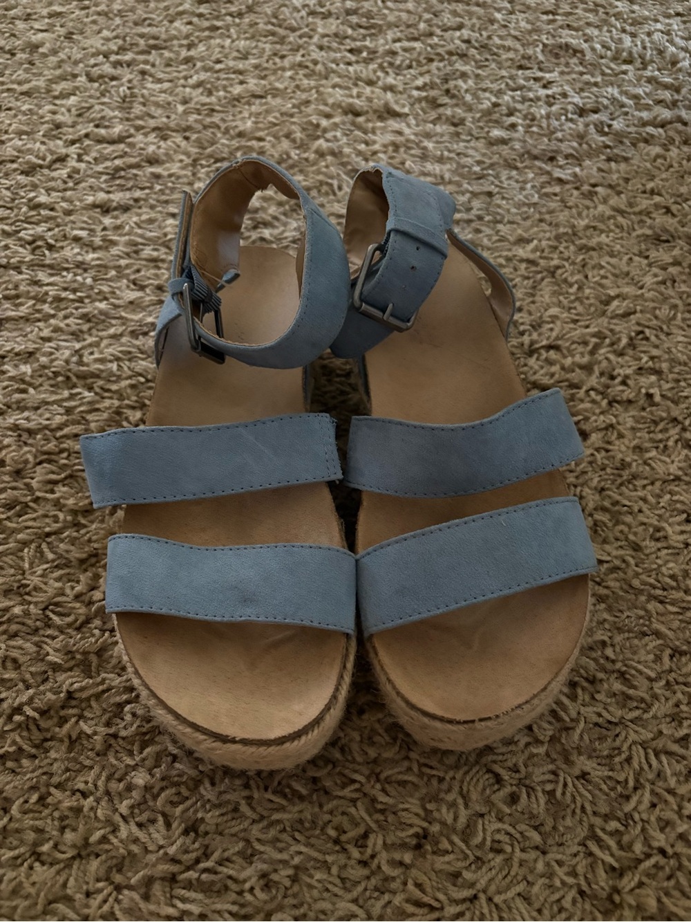 Women's Ankle-Strap Sandals in Light Blue